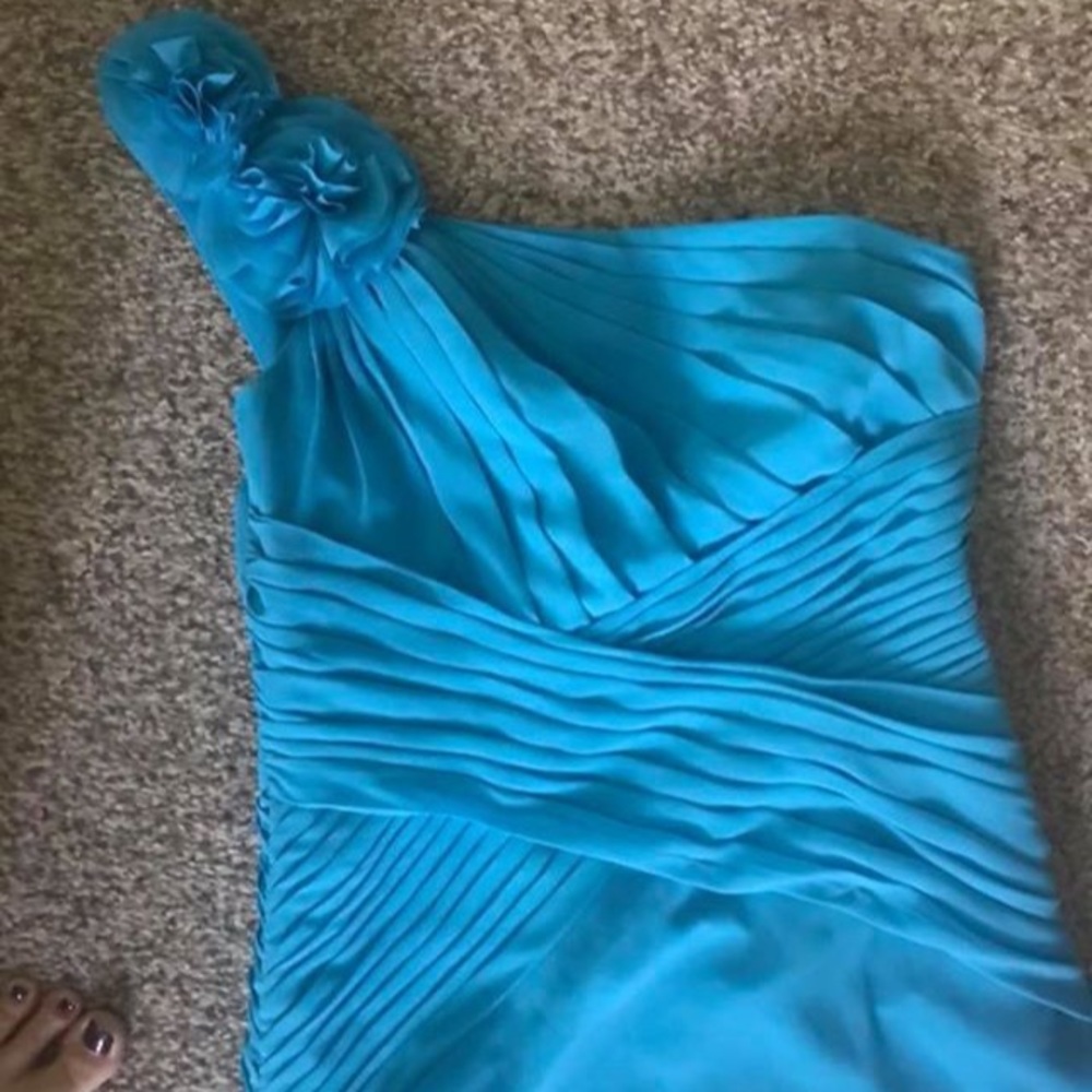 David’s bridal, teal, size 4 dress